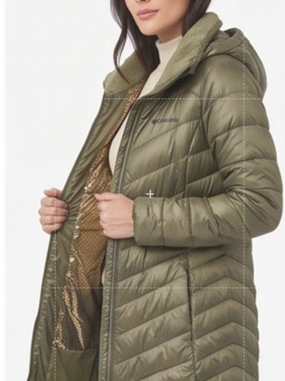 Columbia infinity Omni heat Women's Olive Green Insulated Hooded Jacket